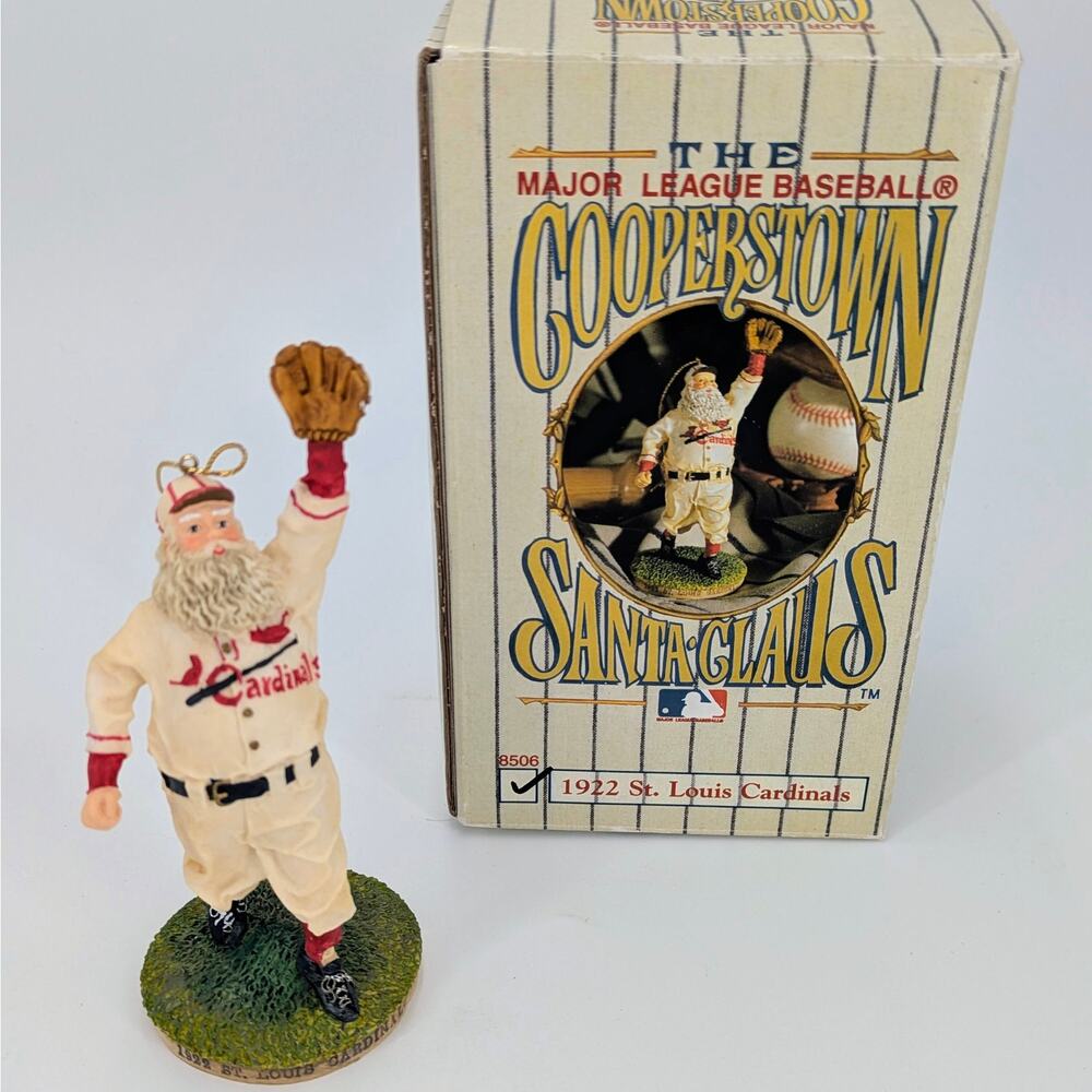 St. Louis Cardinals Santa Ornament 1922 Flambro Cooperstown VTG 1994 MLB Figure
